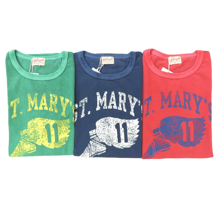 WHITES VILLE เสื้อยืดแขนสั้นคอกลม St. Mary’s Aviators สีย้อมพิกเมนต์ WV79533