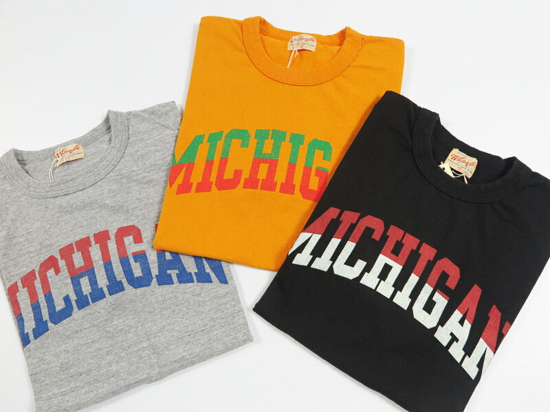 WHITES VILLE ホワイツビル 半袖 18/- S/S T-SHIRTS PRINT Tシャツ ”MICHIGAN” WV79683 【2026年春夏新作】