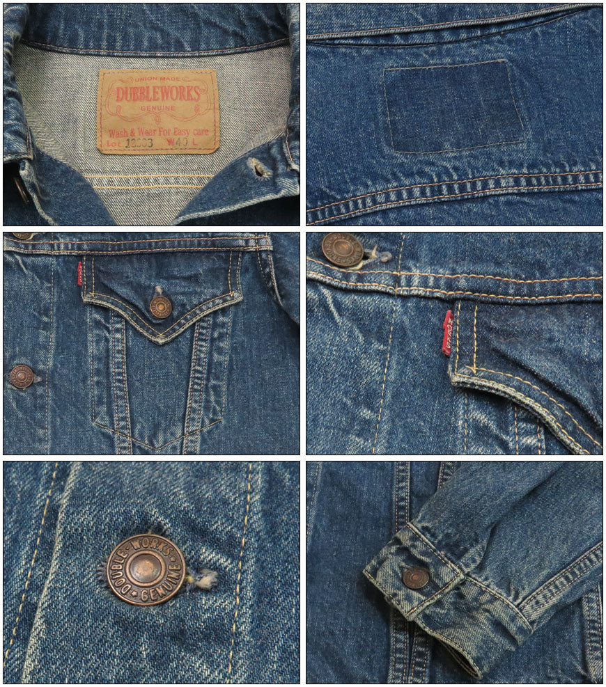 ダブルワークス DUBBLE WORKS Denimjacke Third Type 3rd Used-Look 13003-REMAKE