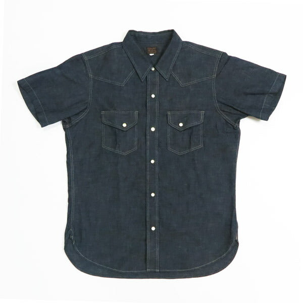 DELUXEWARE Kurzarm 6oz Denim Western-Hemd WWS-30S