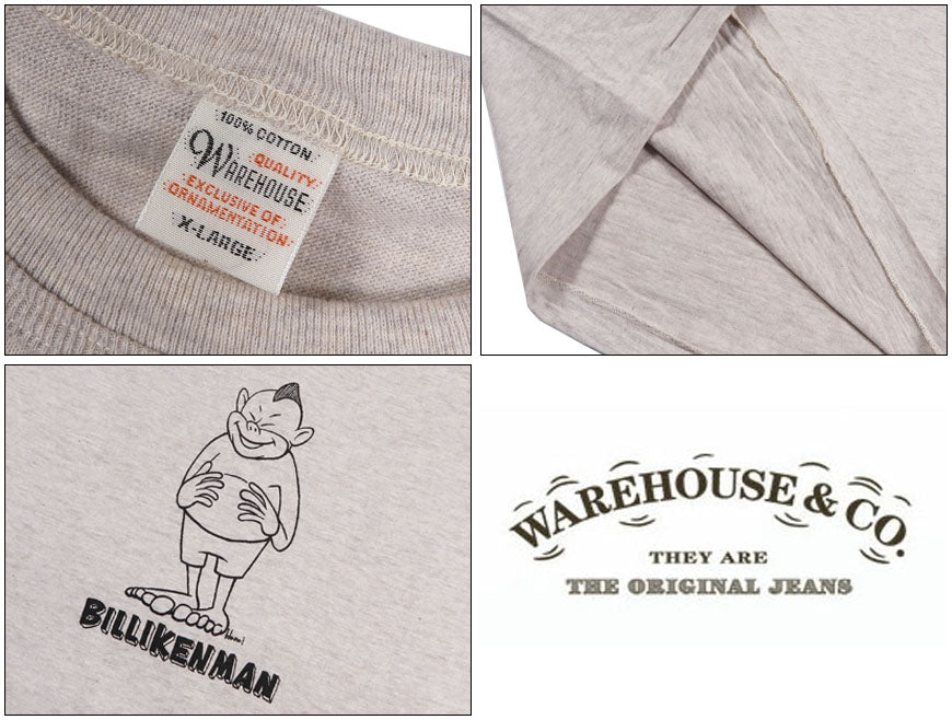 ウェアハウス WAREHOUSE 半袖 Tシャツ Yusuke Hanai × WAREHOUSE Co. Lot 4601 THE STANDING BILLIKENMAN YHWH4601-TheSta【2026年秋冬新作】