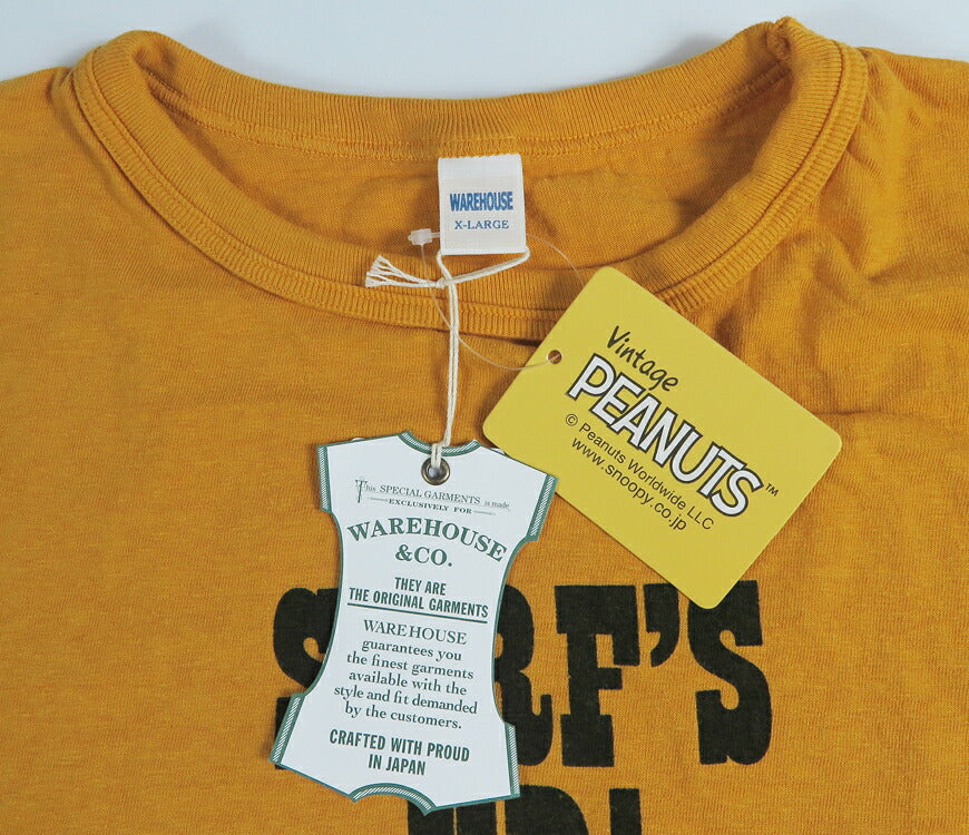 ウェアハウス WAREHOUSE 半袖 Tシャツ Lot YP126S-1 SURF’S UP (SNOOPY) Vintage PEANUTS スヌーピー 【2026年秋冬新作】